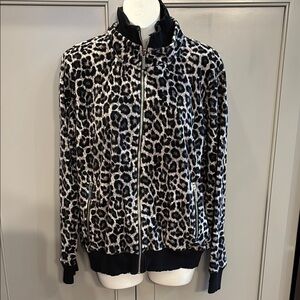 Michael Kors Leopard Print Zip-Up Jacket XL